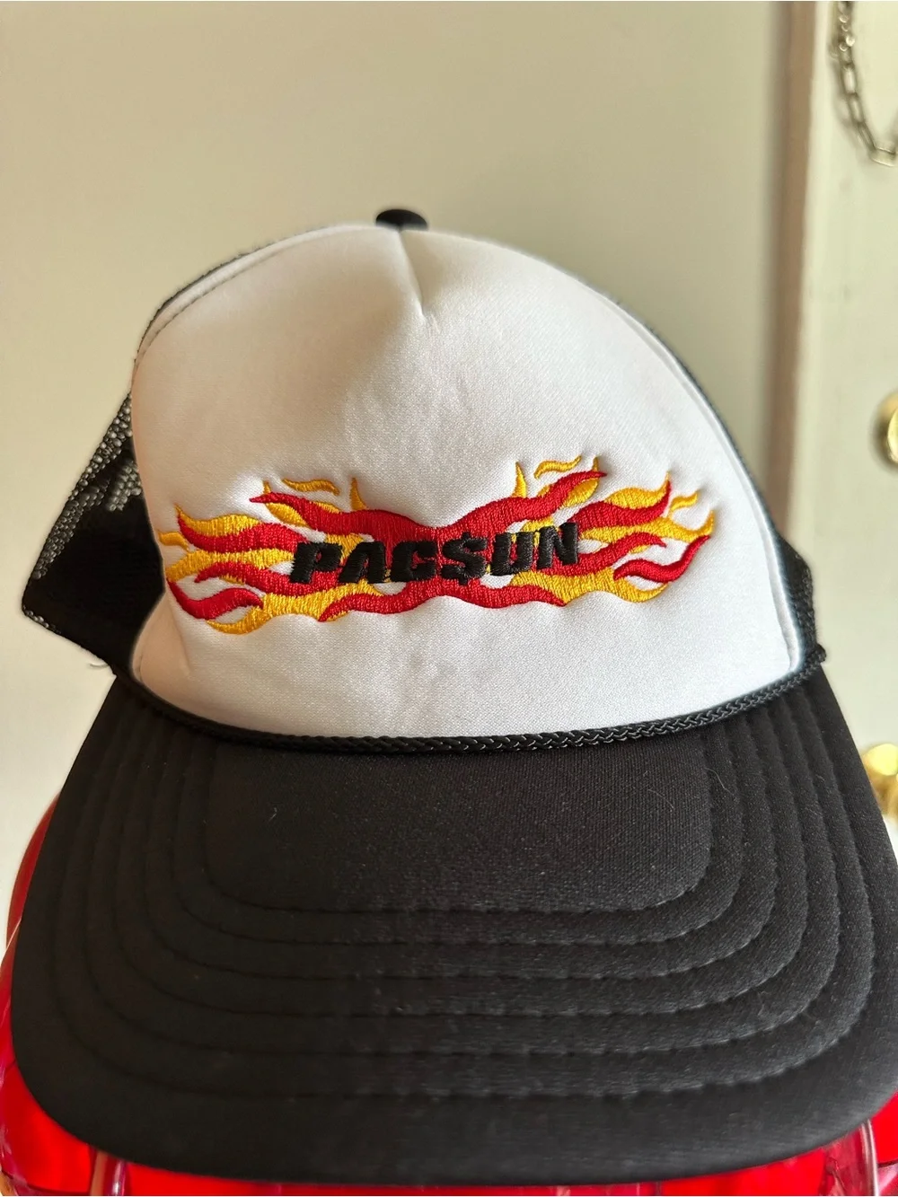 PACSUN Flame adjustable trucker hat